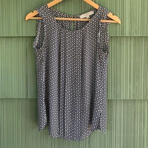 Floaty LOFT geometric sleeveless top